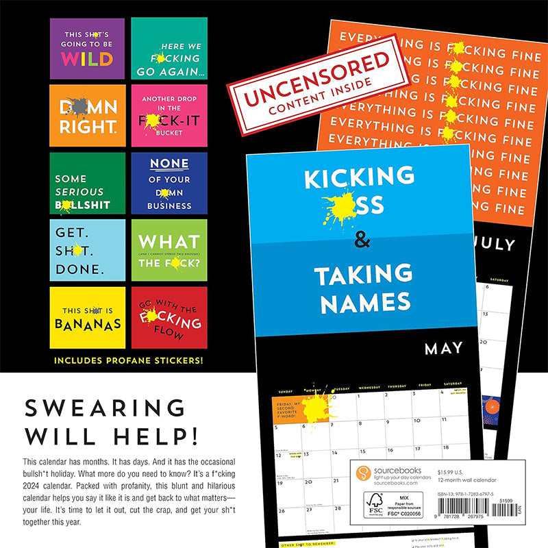 F*cking 2024 Wall Calendar