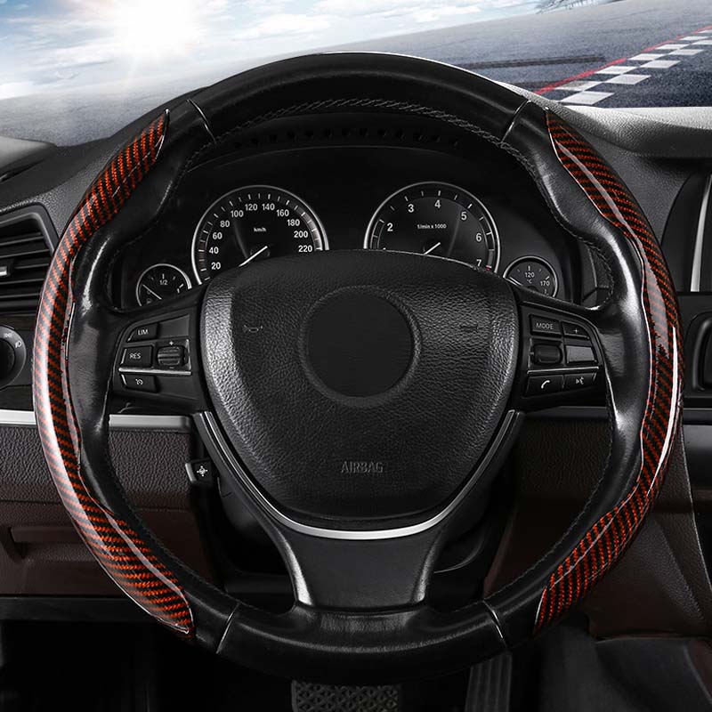 Universal Laser Carbon Fiber Pattern Steering Wheel Cove