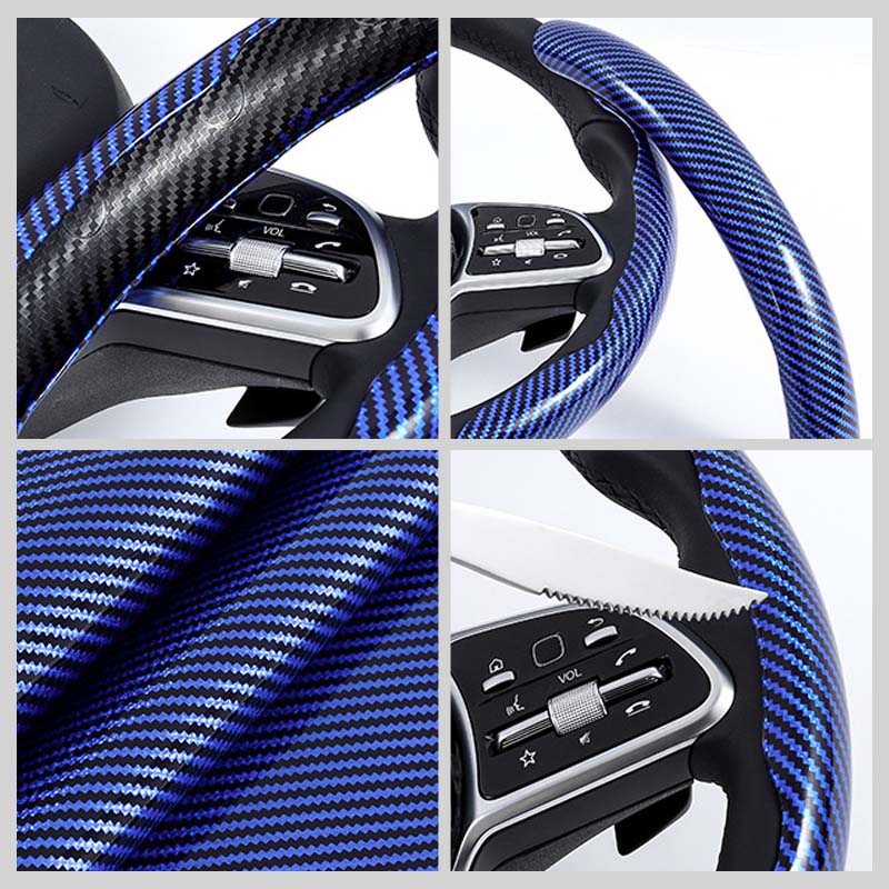 Universal Laser Carbon Fiber Pattern Steering Wheel Cove