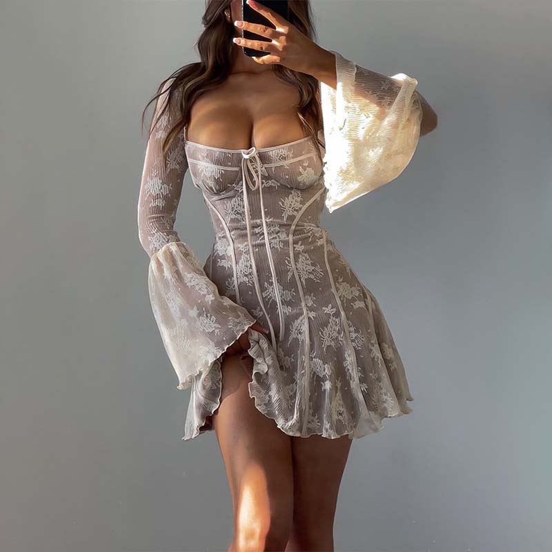 Chic Corset Mini Lace Dress