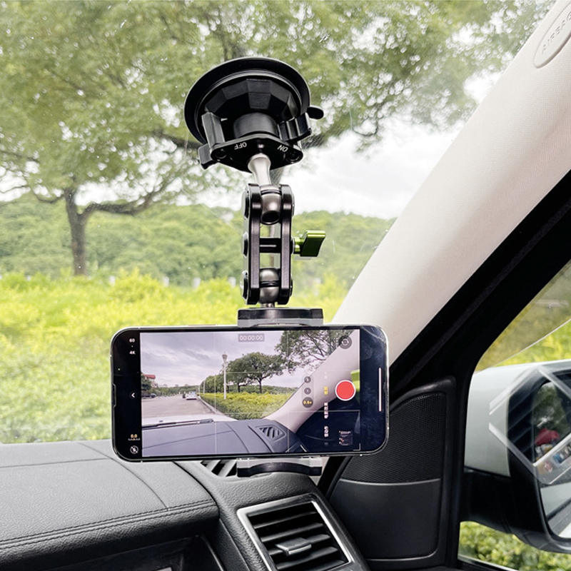 Car Suction Cup Phone Holder with Universal Ball Head Arm