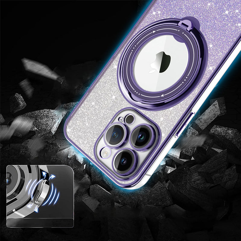 Magnetic Glitter Case with Invisible Stand for iPhone