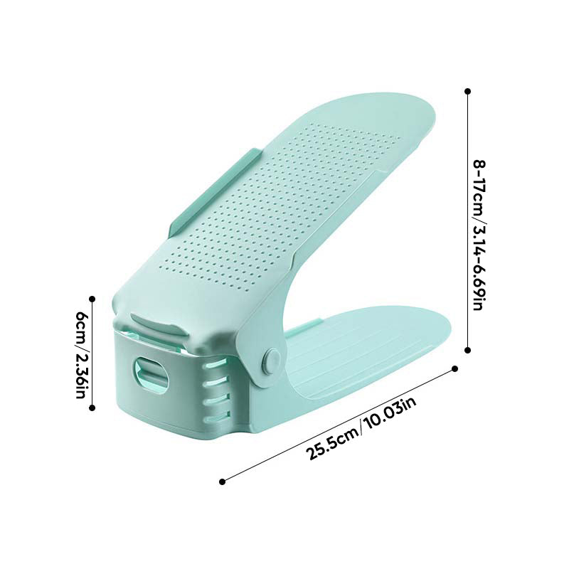 Adjustable double-layer shoe storage rack