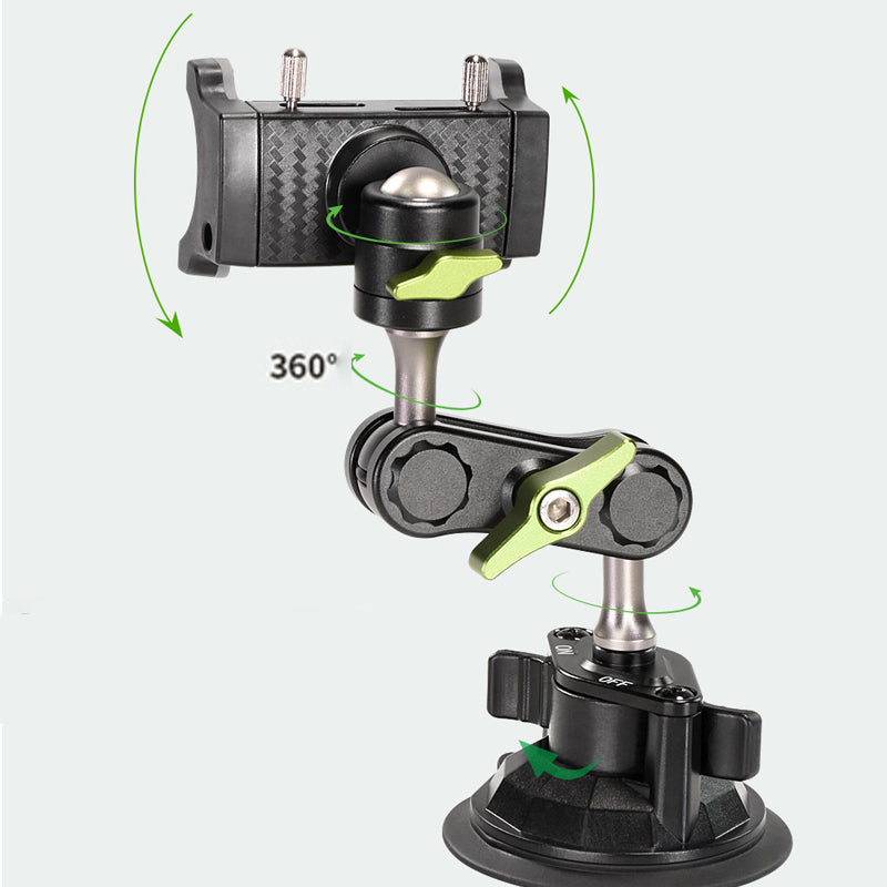 Car Suction Cup Phone Holder with Universal Ball Head Arm
