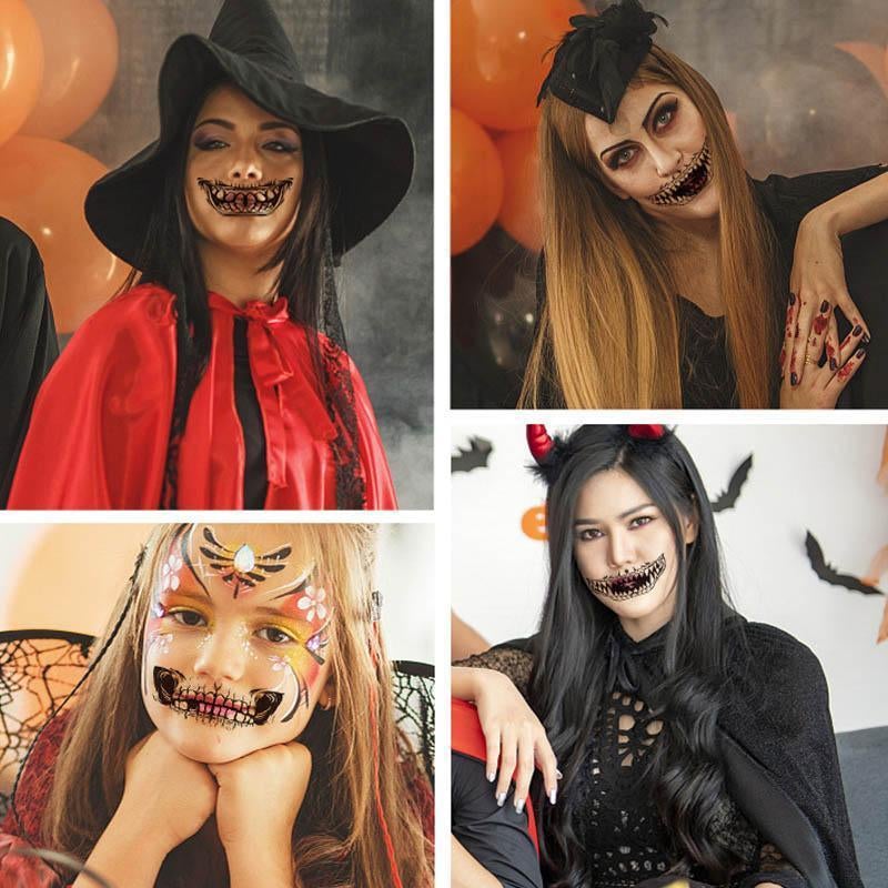 Halloween Prank Makeup Temporary Tattoo(10pcs)
