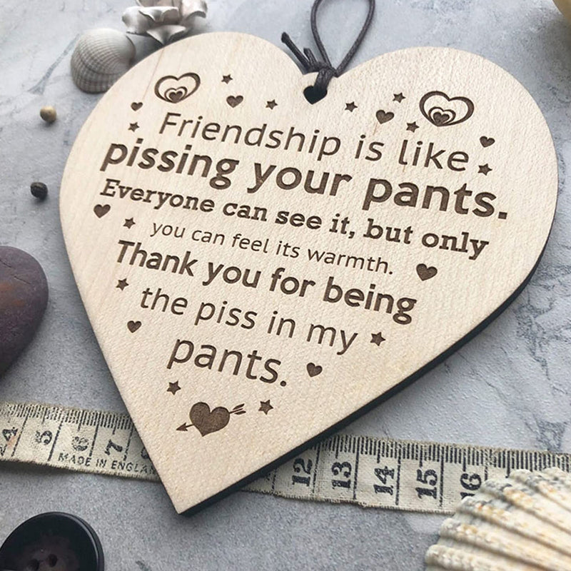 Friendship Wood Pendant Christmas Tree Decor(3pcs)