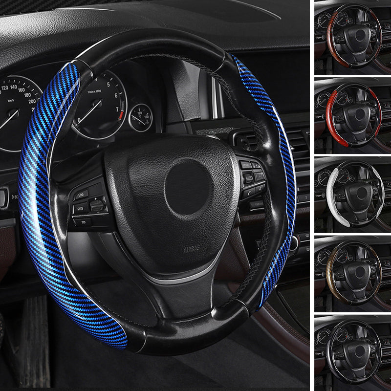 Universal Laser Carbon Fiber Pattern Steering Wheel Cove