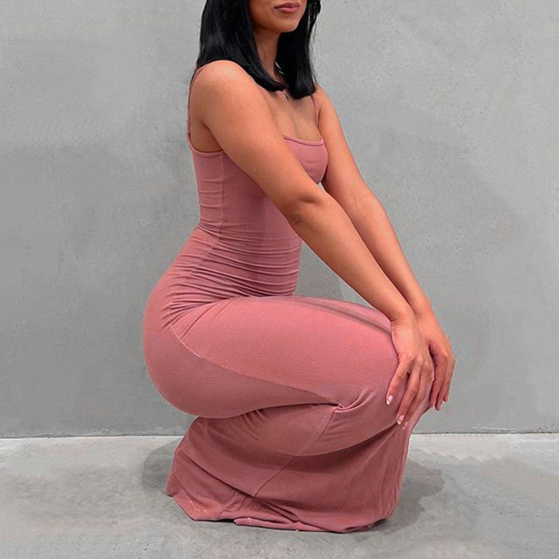 Casual slim cami maxi dress