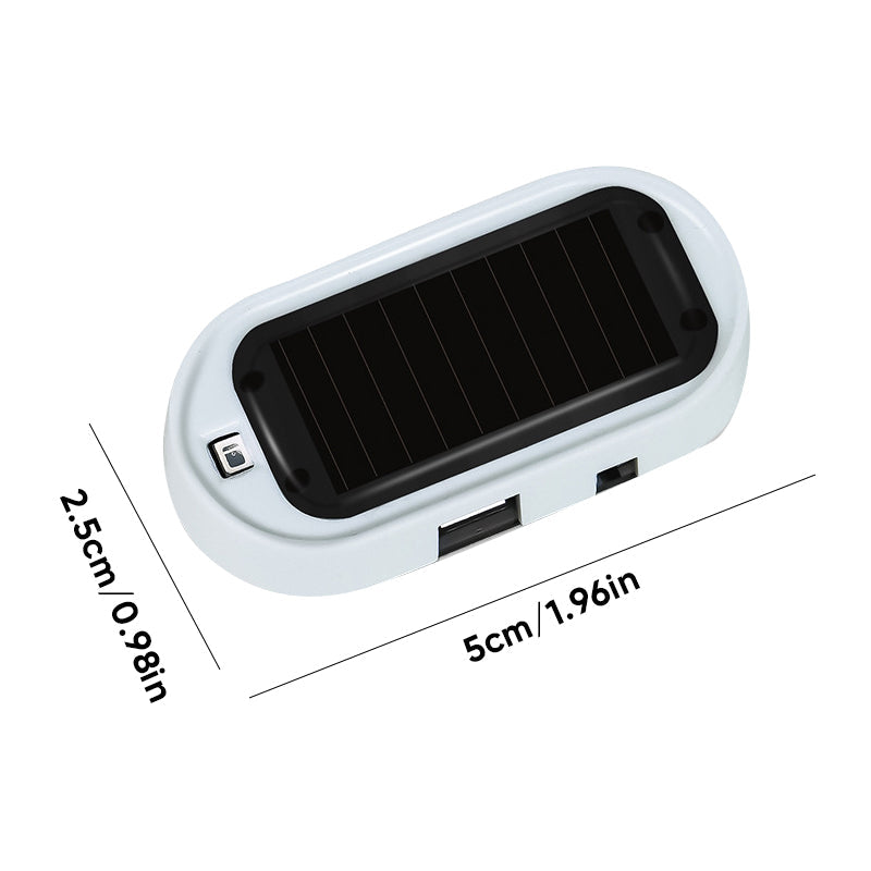 Solar LED flashing car alarm simulator