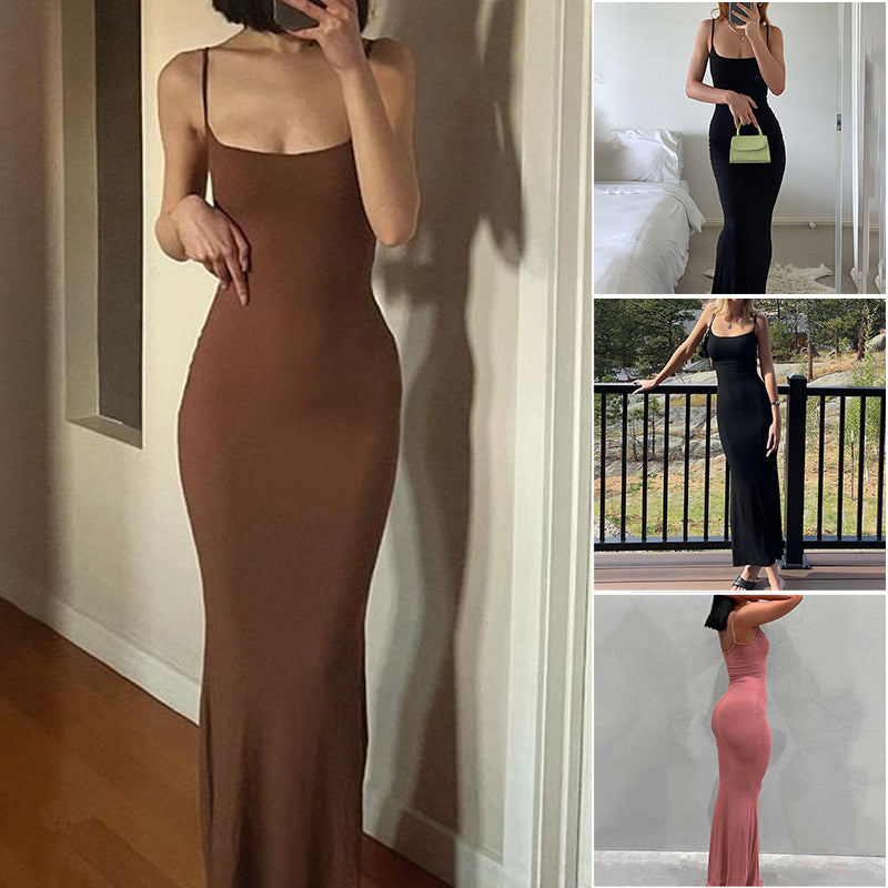 Casual slim cami maxi dress