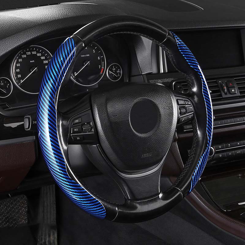 Universal Laser Carbon Fiber Pattern Steering Wheel Cove