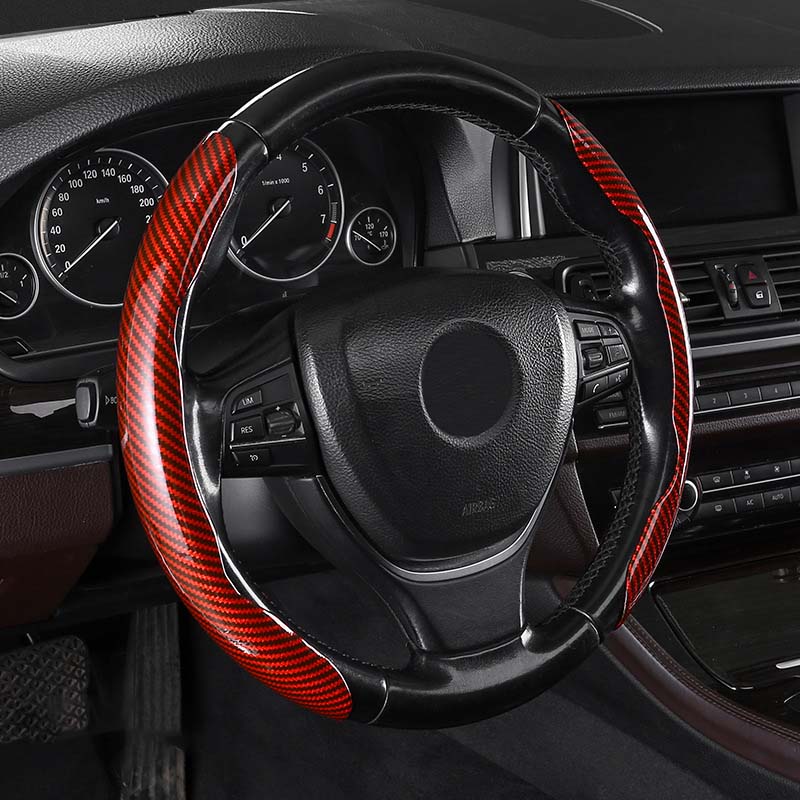 Universal Laser Carbon Fiber Pattern Steering Wheel Cove