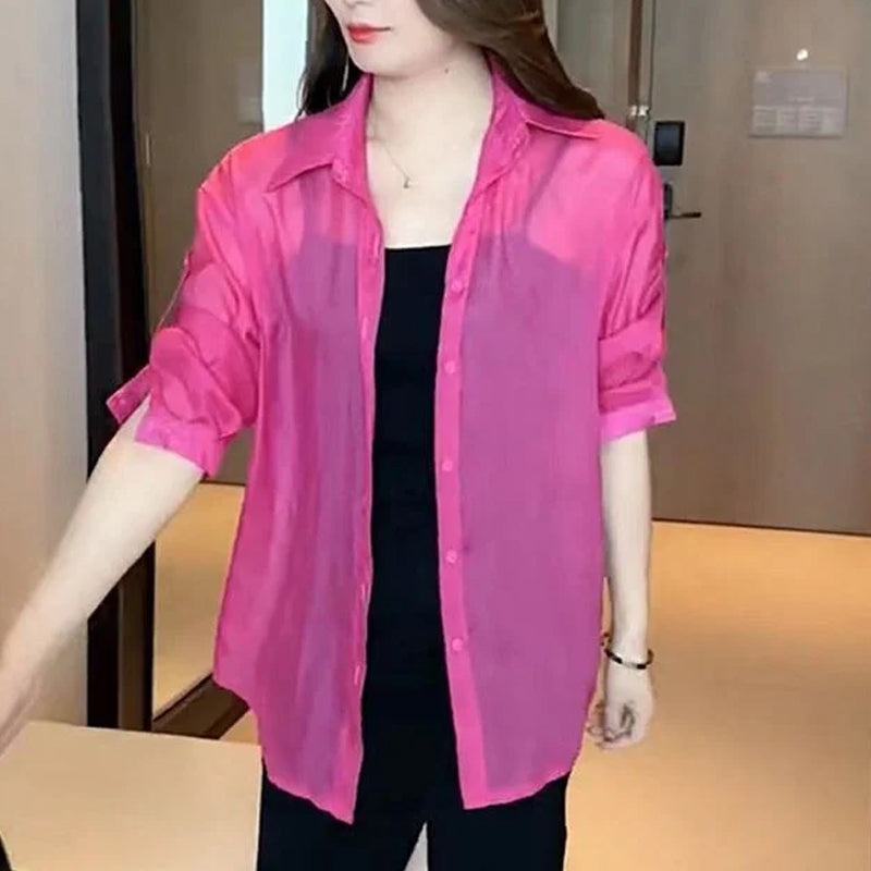 Summer Sunscreen Chiffon Shirt