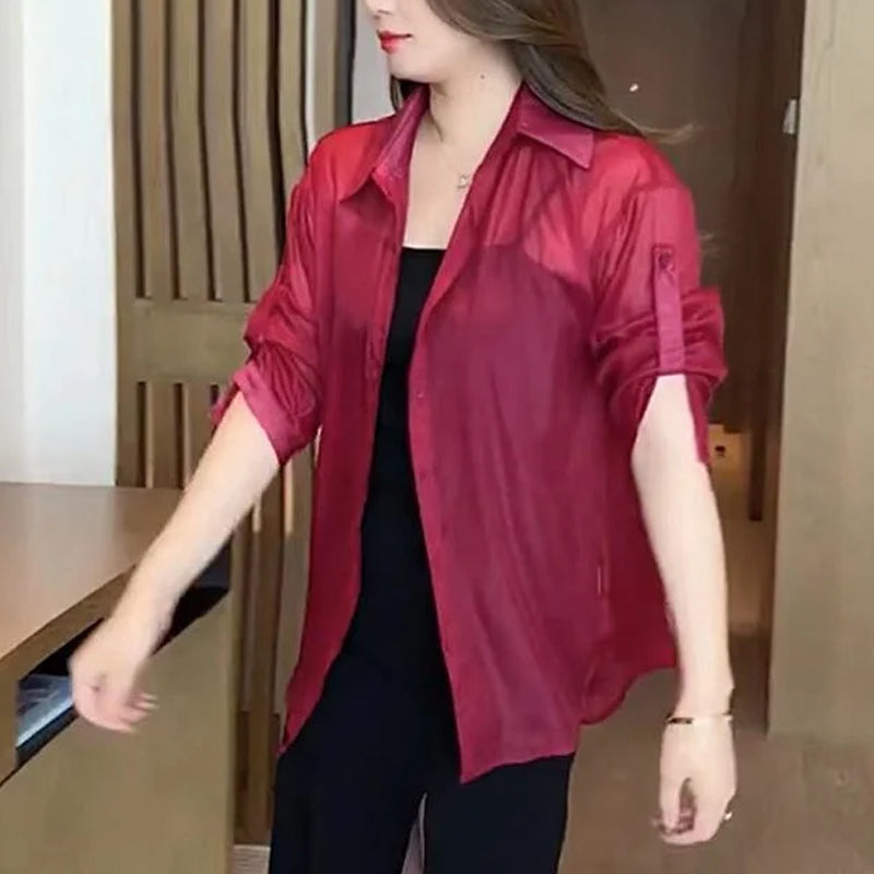 Summer Sunscreen Chiffon Shirt