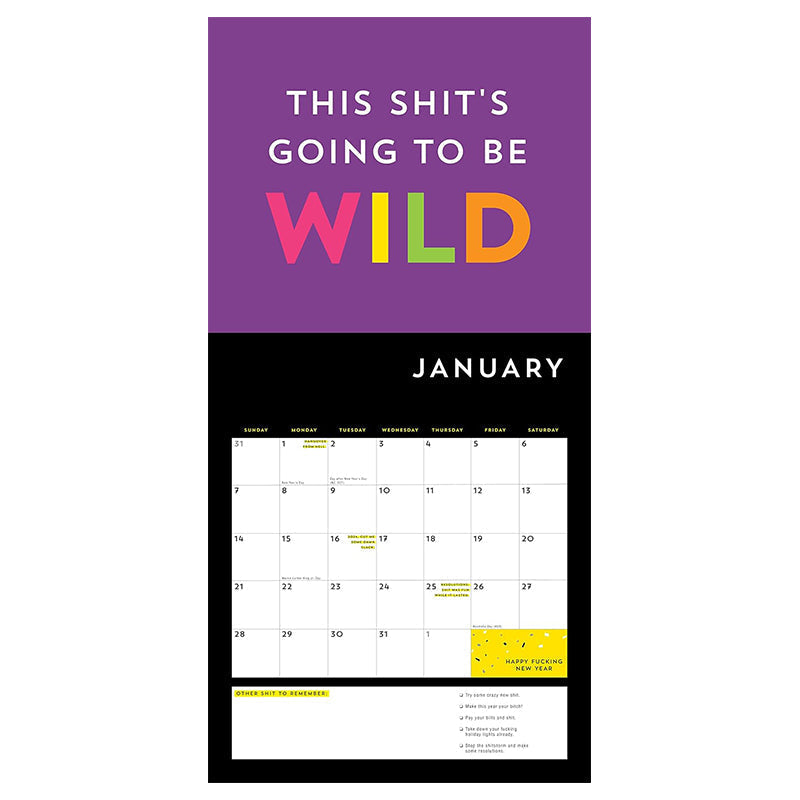 F*cking 2024 Wall Calendar