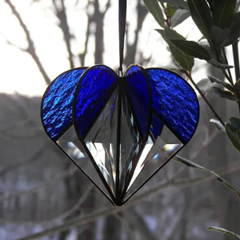 Stained Heart-shaped Suncatcher