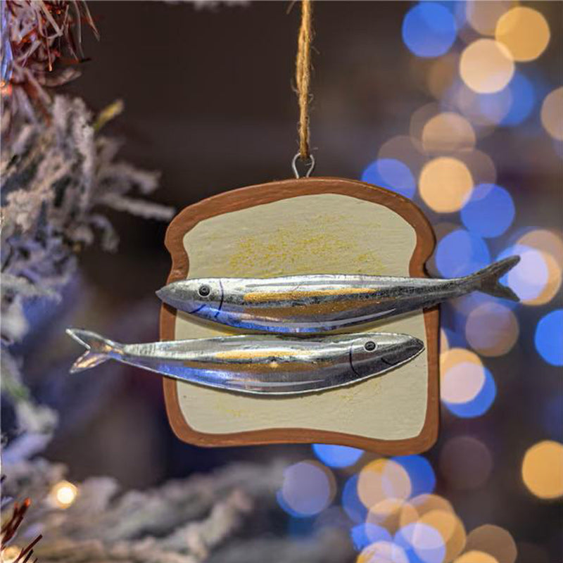 Tin Of Sardines Quirky Hanging Ornament