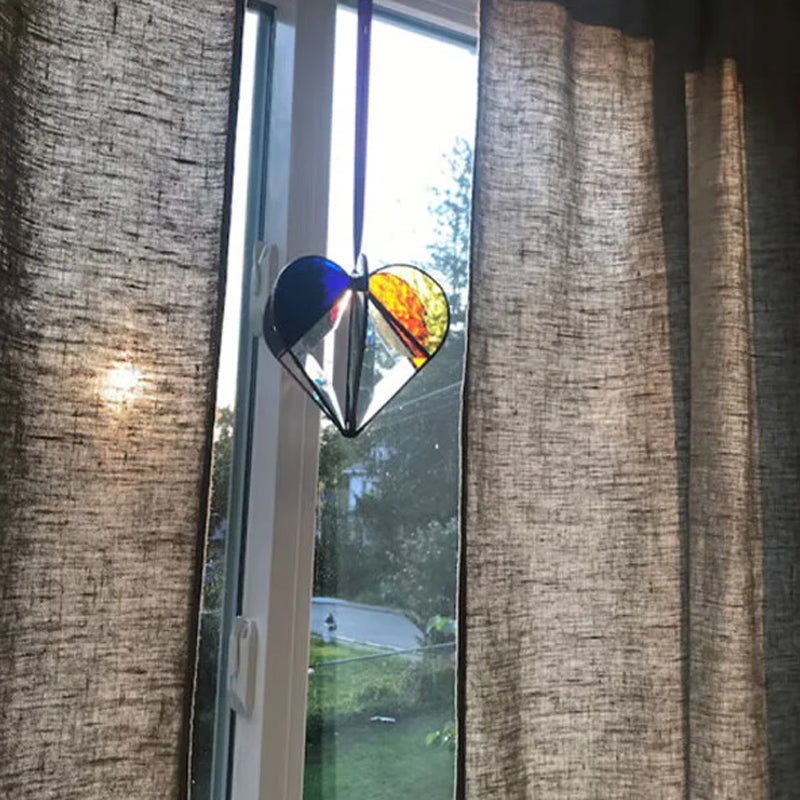 Stained Heart-shaped Suncatcher