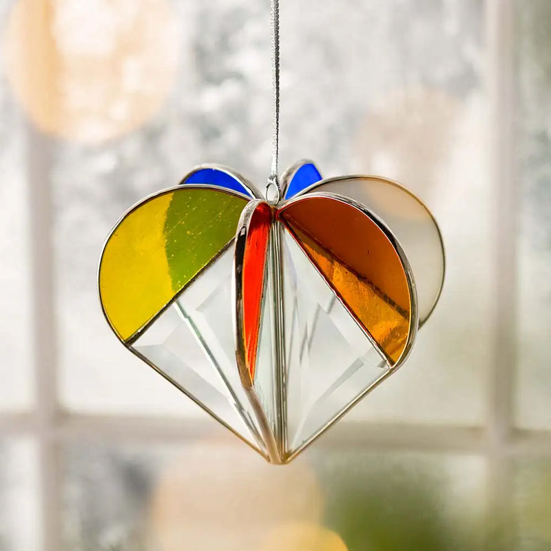 Stained Heart-shaped Suncatcher