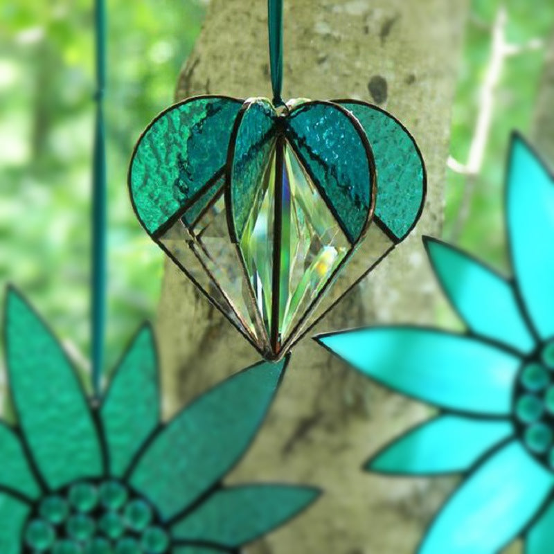 Stained Heart-shaped Suncatcher