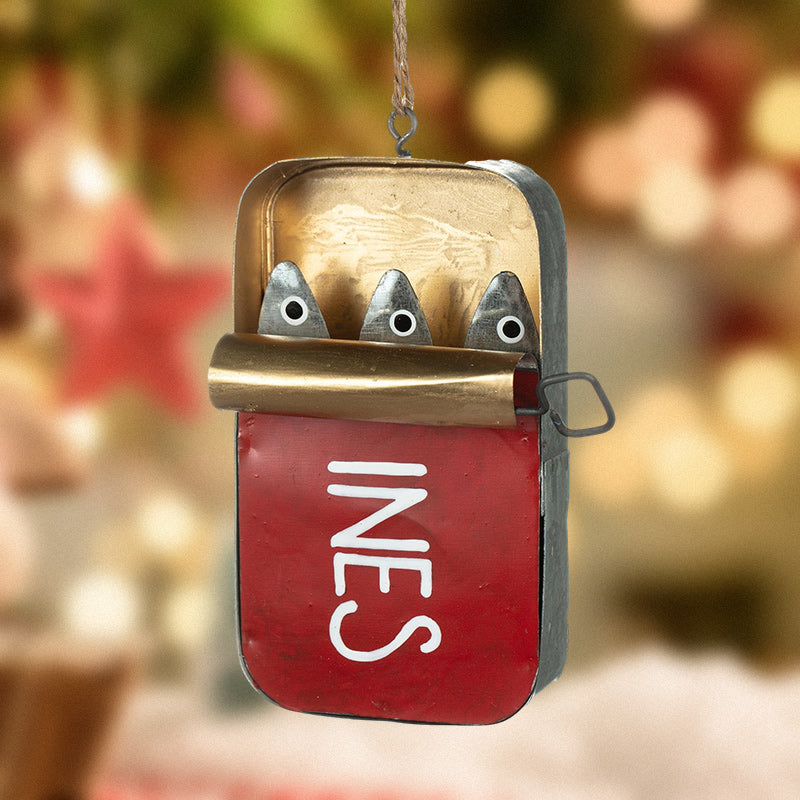 Tin Of Sardines Quirky Hanging Ornament