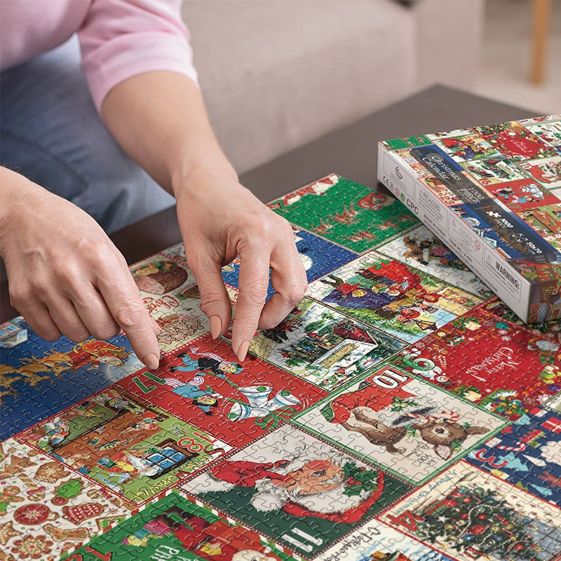 Christmas Postcards Advent Calendar Jigsaw Puzzle 1000 Pieces