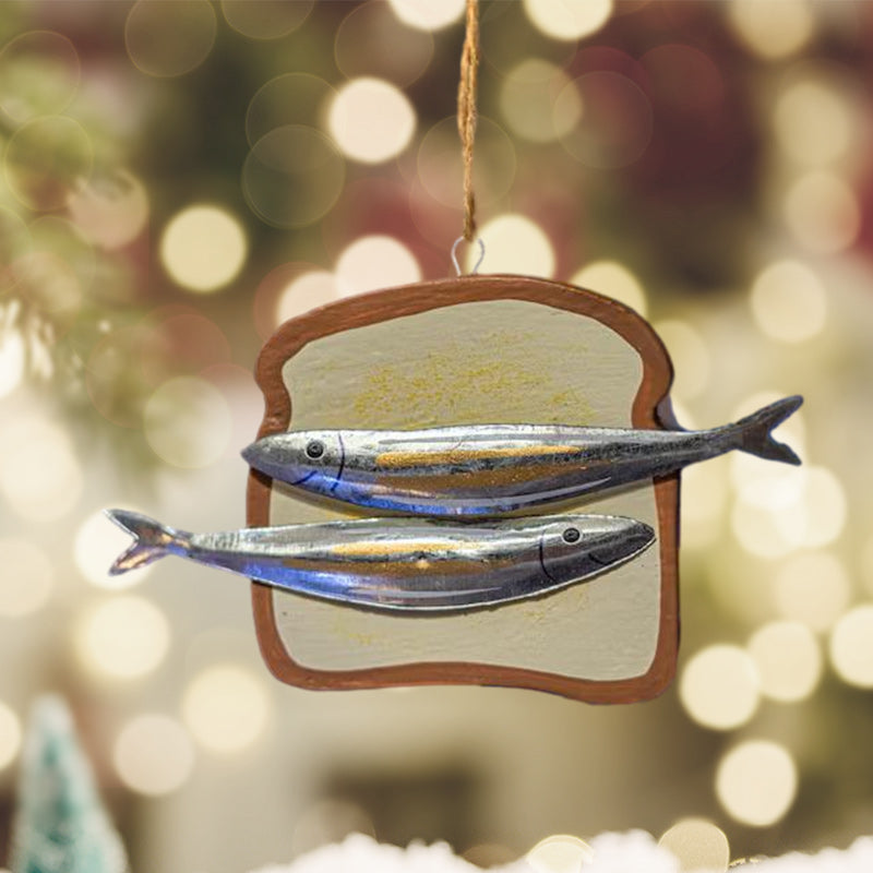 Tin Of Sardines Quirky Hanging Ornament