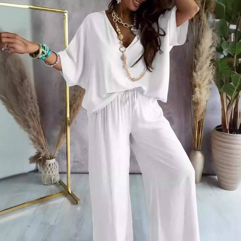 Women's Casual Loose Solid Color Suit