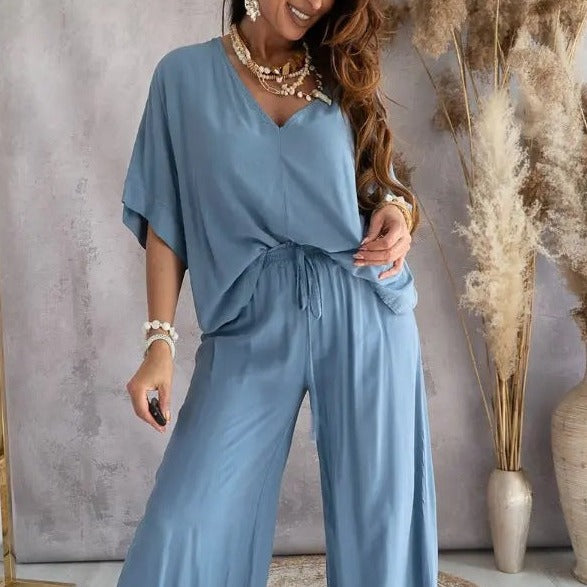 Women's Casual Loose Solid Color Suit