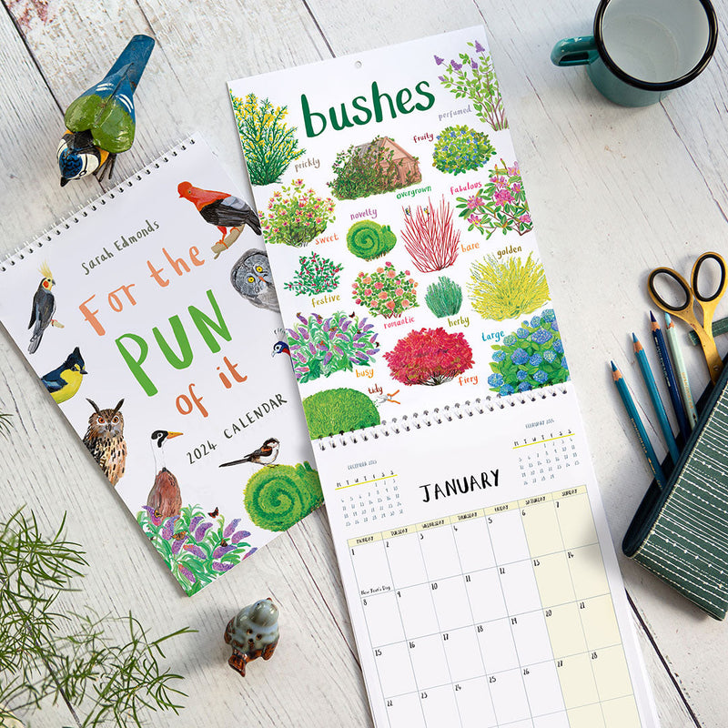 2024 'For The Pun Of It' Cheeky Wall Calendar