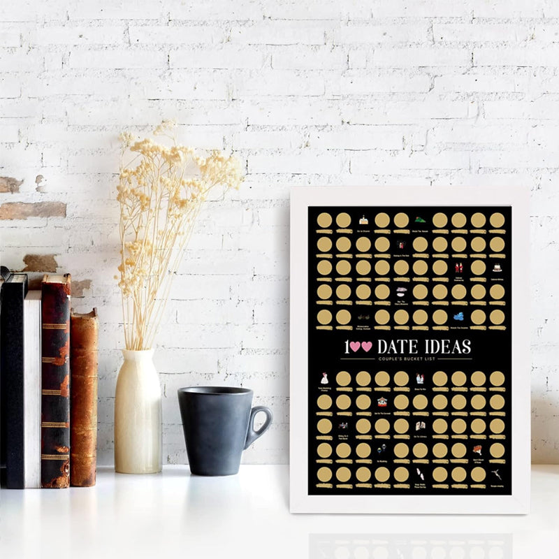 100 Dates Ideas Scratch Off Poster