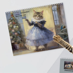 2024 Elegant Ballet Cat Calendar