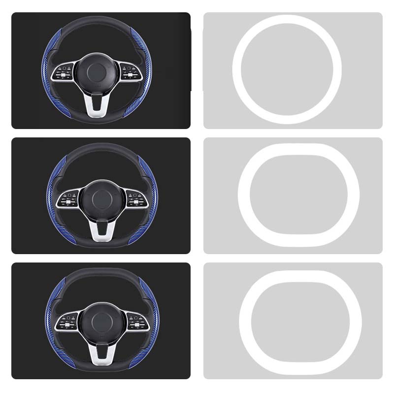 Universal Laser Carbon Fiber Pattern Steering Wheel Cove