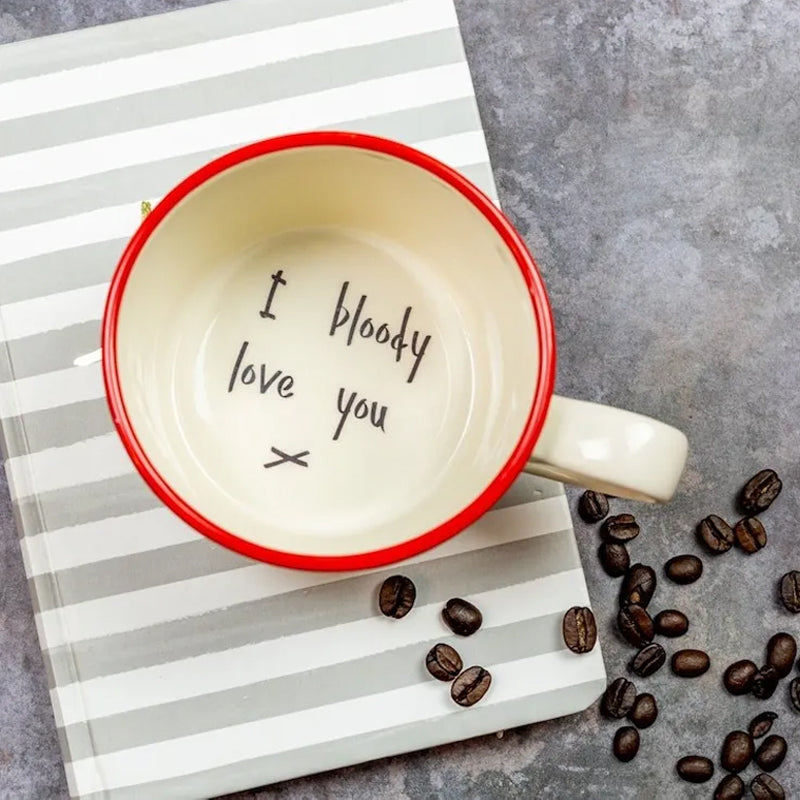 Hidden message mug for lovers