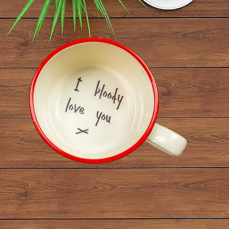 Hidden message mug for lovers