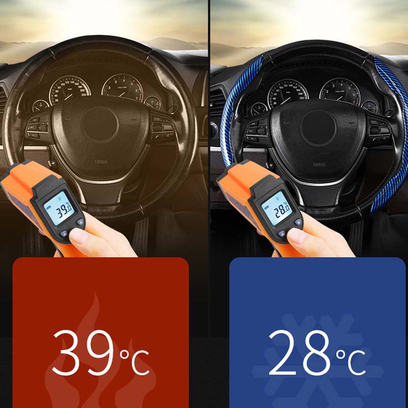 Universal Laser Carbon Fiber Pattern Steering Wheel Cove