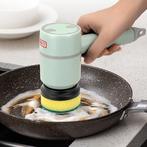 Electric rechargeable multifunctional handheld cleaning brush