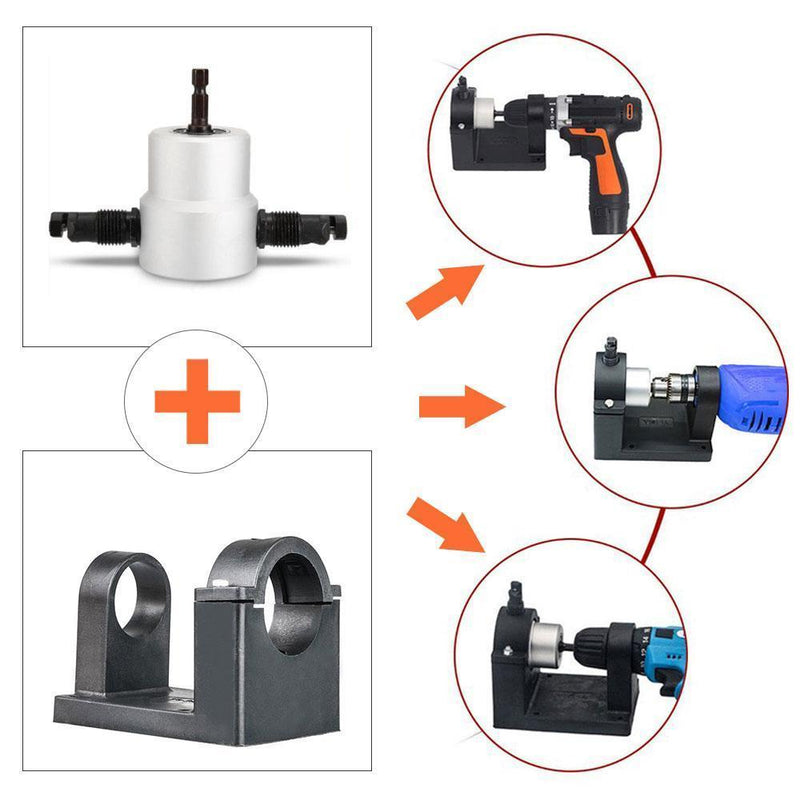 Nibbler Cutter Drill Attachment Double Head Metal Sheet