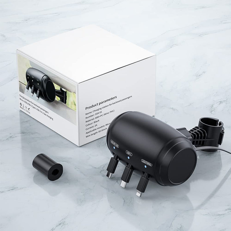 Retractable Backseat 3 in 1 Charger