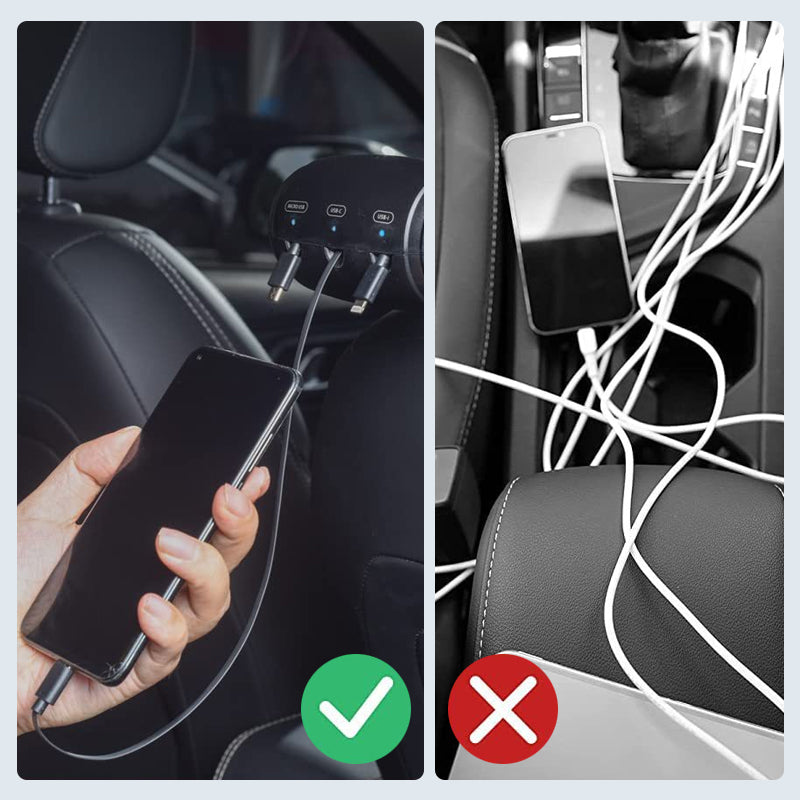 Retractable Backseat 3 in 1 Charger