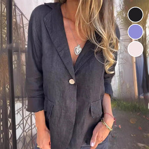 Casual Lapel Single-button Blazer
