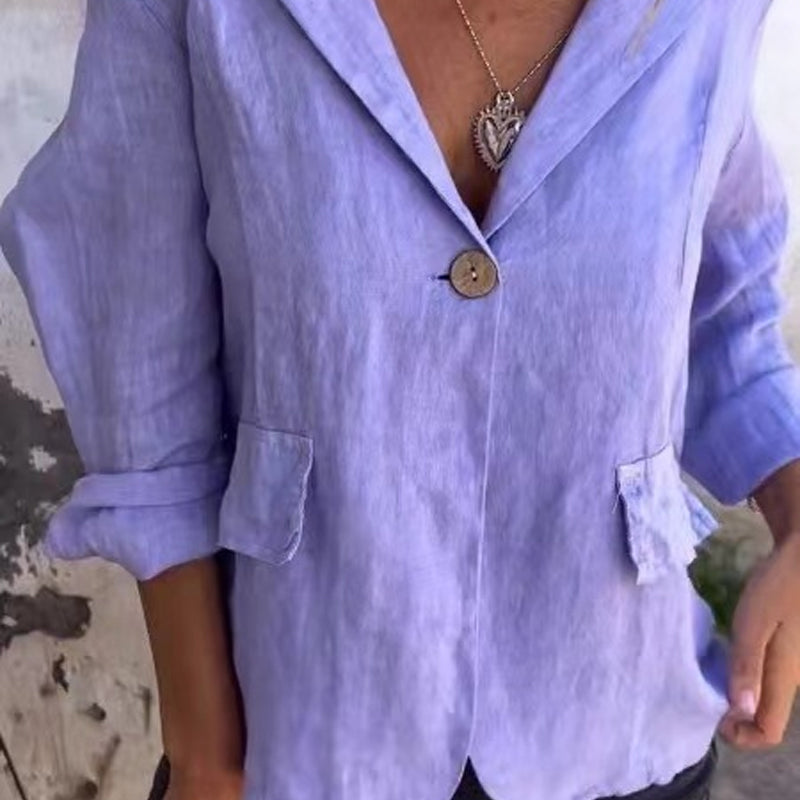 Casual Lapel Single-button Blazer