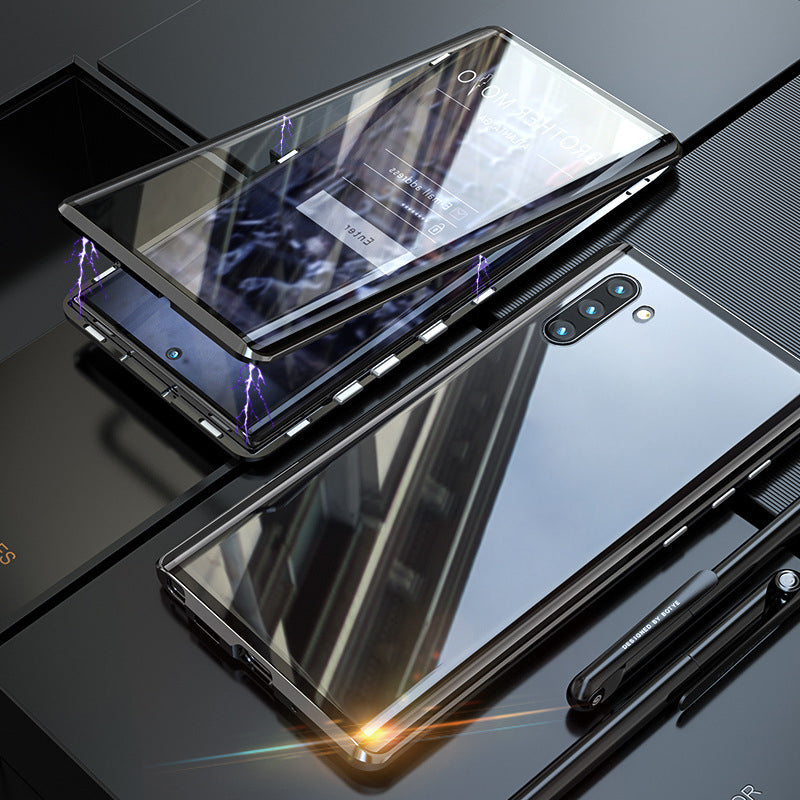Magnetic Tempered Glass Double-sided Phone Case For Samsung and iPhone