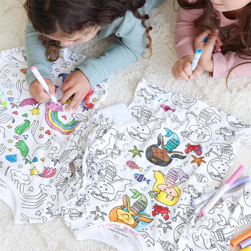Sketch Colorful Children's Pajama Set