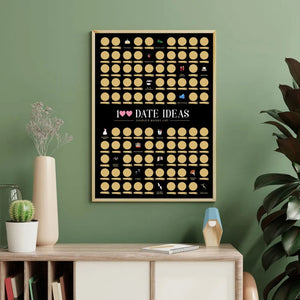 100 Dates Ideas Scratch Off Poster