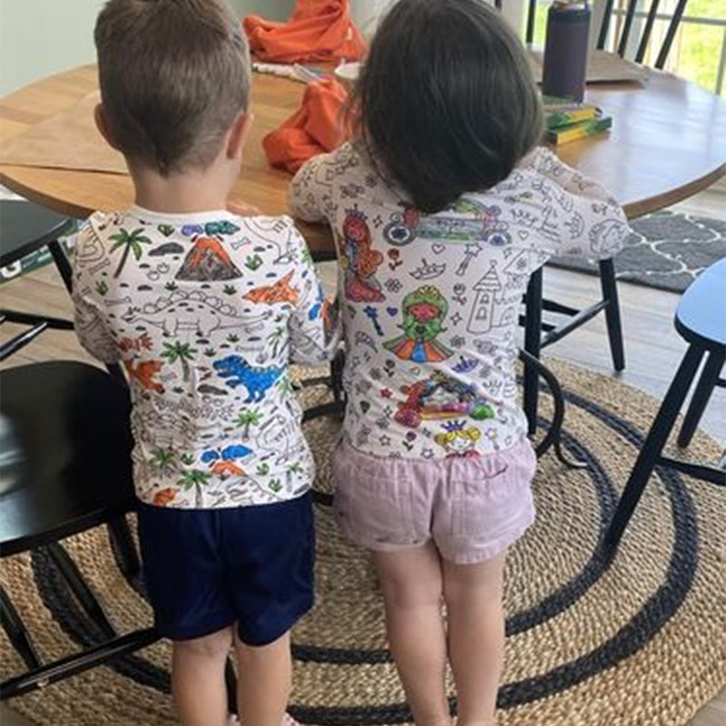 Sketch Colorful Children's Pajama Set