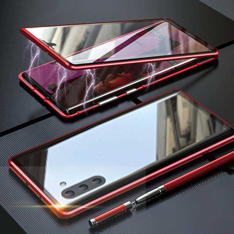 Magnetic Tempered Glass Double-sided Phone Case For Samsung and iPhone