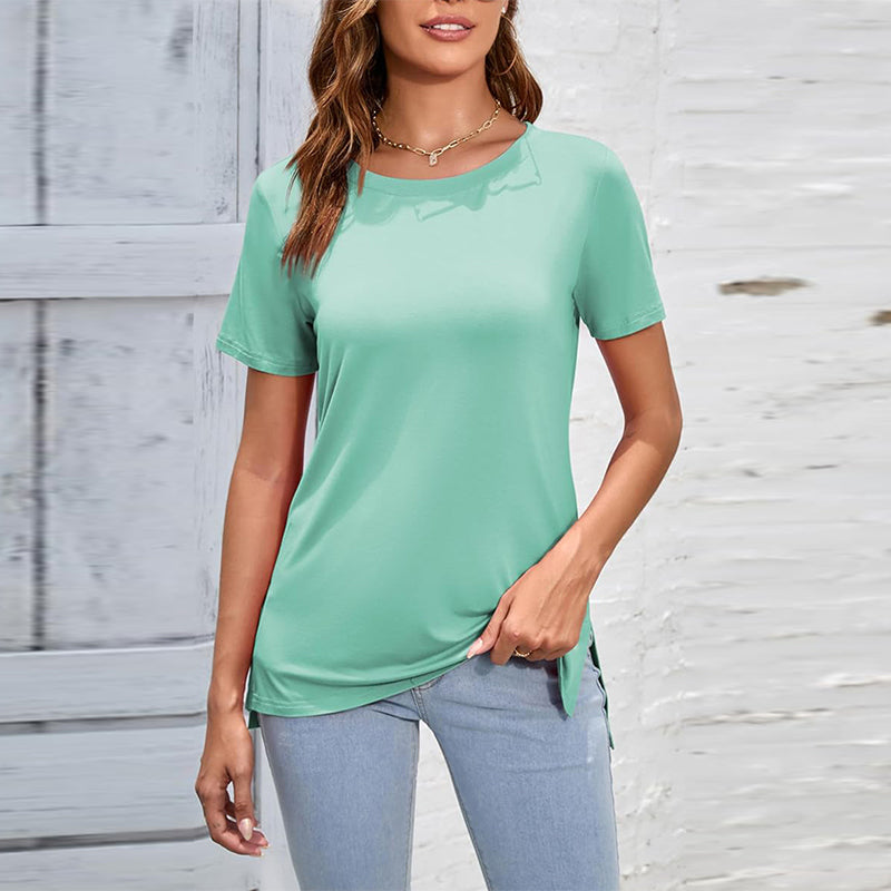 Women's casual side slit t-shirt