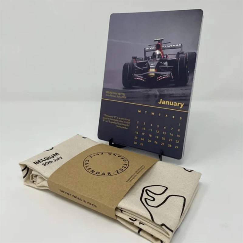 Formula 1 Track Map Flag Poster F1 Racing 2023 Calendar