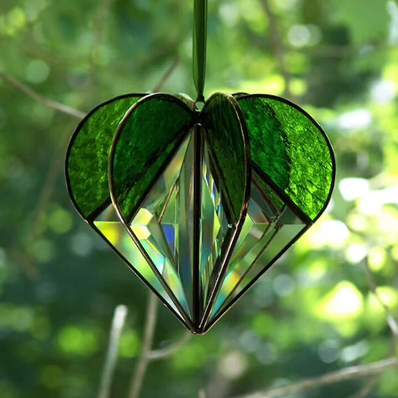 Stained Heart-shaped Suncatcher